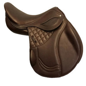Selle de dressage professionnelle en cuir marron avec arceau en plastique, personnalisable, qualité supérieure, quincaillerie en laiton durable - Product Image 2