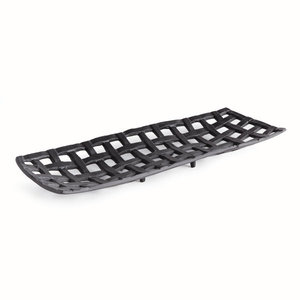 Plateau de service rectangulaire long en métal noir décoratif avec poignées, plateau de service alimentaire en aluminium, décoration de table - Product Image 5