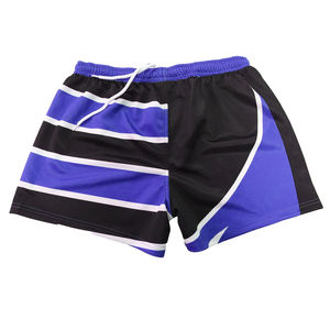 Shorts de sport unisexes personnalisés à imprimé numérique pour hommes, 100 % polyester respirant, séchage rapide, taille élastique, pour rugby et football - Product Image 2