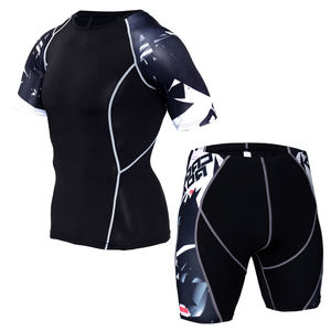 High Performance MMA Rash Guard with Matching Fight <b>Shorts</b> Custom Design <b>Grappling</b> Boxing Jiu Jitsu Competition Apparel - Product Image 3