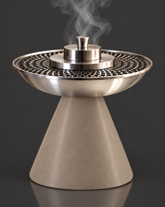 Brûleur d'encens Oud moderne en acier inoxydable durable et écologique, style Jali arabe, avec un design inspiré du Moyen-Orient - Product Image 3