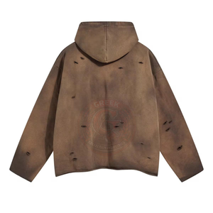 Sudadera con Capucha de Felpa Lavada al Ácido para Mujer, de Algodón Premium, Oversize, con Corte Relajado para Uso Casual y a la Moda - Product Image 4