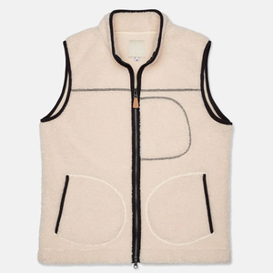 Drain Sports Mens <b>Fleece</b> <b>Gilet</b> Custom Design Breathable Winter Outdoor Sleeveless Jacket Stand Collar Export Pakistan OEM - Product Image 1