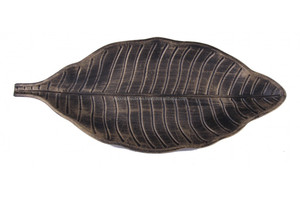 Bols en forme de feuille en aluminium or antique Plats et plateaux écologiques pour la décoration de la maison et de l'hôtel - Product Image 3