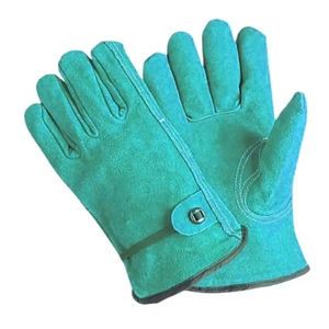 Premium Quality Cowhide Split Leather Safety <b>Gloves</b> <b>Drivers</b> Adjustable Wristband Anti-static Customizable Logo Industrial Garden - Product Image 6