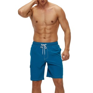 กางเกงขาสั้นสีพื้นสำหรับผู้ชาย ฤดูร้อน โพลีเอสเตอร์ กางเกงขาสั้นผู้ชายสำหรับออกกำลังกาย กางเกงกีฬาสีพื้น โลโก้สั่งทำได้ กางเกงลำลองผู้ชาย - Product Image 3