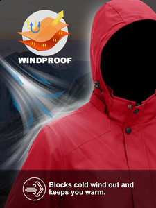 Waterproof Windproof <b>Rain</b> <b>Jacket</b> For <b>Men</b> <b>Lightweight</b> Breathable Outdoor Coat for Camping Travel Running Trekking with Adjustable - Product Image 2