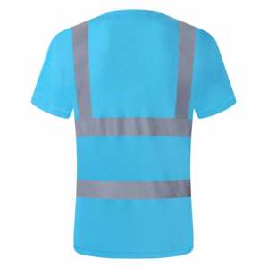 T-shirts de travail réfléchissants haute visibilité 2026 en gros, conformes aux normes ANSI Classe 1 et EN ISO Classe 1, vêtements de sécurité imperméables en coton et polyester - Product Image 3