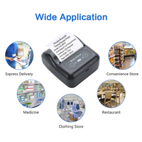 Imprimante thermique portable mini 80 mm pour l'extérieur, 1500 mAh, imprimante thermique sans fil pour reçus, compatible avec iOS, Android, Windows