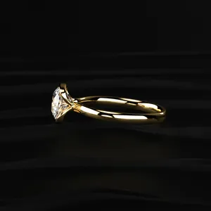 Classic Design Cushion Solitaire Diamond <b>Ring</b> Elegant Looks for Women VVS-VS Clarity IGI Clarity From <b>Indian</b> Supplier - Product Image 3