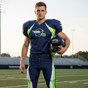 Sublimation American Football Uniform Custom Team Design Gridiron Jersey High Elastic <b>Padded</b> <b>Game</b> Pants Uniform Sets 3D - Product Image 3