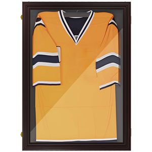 26\" X 35\" Brown Resin Frame <b>Shadow</b> <b>Box</b> UV Resistant Jersey Display Case with T-shirt Hanger and 2 Keys - Product Image 1