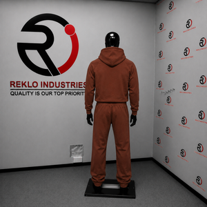 Ensemble de survêtement marron oversize pour homme, streetwear personnalisé, sweat-shirt à capuche et pantalon large à boutons-pression, vente en gros de vêtements de sport C - Product Image 4