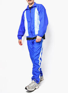 Ensemble de survêtement coupe-vent personnalisé de haute qualité avec logo imprimé, demi-zip, pour homme, grande taille, séchage rapide, en nylon - Product Image 2