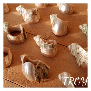 Anneaux de serviette en coquillages naturels en gros pour la décoration intérieure, les détaillants, les hôtels, les restaurants et les fournisseurs d'événements pour la mise en scène de table Troy - Product Image 6