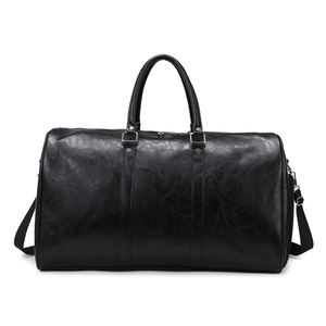 Leather <b>weekender</b> <b>bag</b> travel Shoe compartment <b>weekender</b> <b>bag</b> Zipper closure travel <b>bag</b> Black <b>weekender</b> <b>bag</b> for <b>men</b> - Product Image 1
