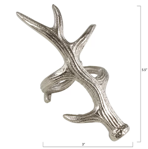 Hand Casted Technique Silver Antler Napkin <b>Ring</b> For Christmas Decoration Food Grade <b>Cheap</b> Price - Product Image 3