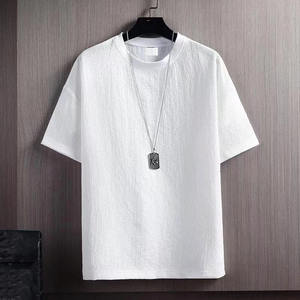 High Quality <b>Summer</b> Loose Short Sleeved T Shirt Oversized <b>Tshirt</b> Printing Custom T-shirts for Men T-shirt for Men Drop Shoulder - Product Image 1