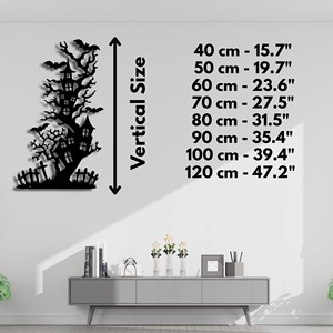 Haunted Tree House Wall Art Metal Design Wall Decor Perfect For Cafes Restaurants And Shops Halloween Theme Styling From India - Product Image 6