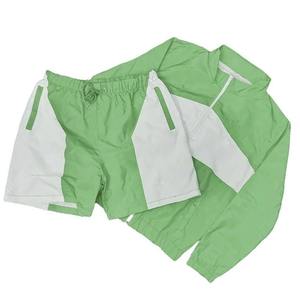 Custom <b>Men</b> Polyester Tracksuit Set Green <b>White</b> Color Block <b>Jacket</b> Pants Sportswear Breathable OEM Wholesale Manufacturer - Product Image 4