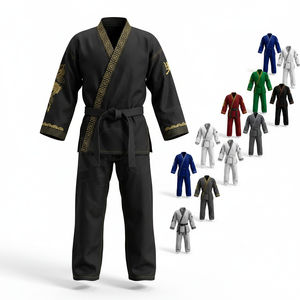 Nuevo Diseño 2026, Uniforme de Karate para Hombre, con Bordado a Mano en Dorado, Ligero, Duradero, de Color Liso - Product Image 1