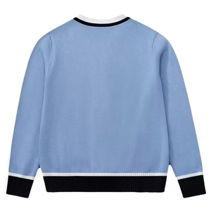 Knit Chic High School Student Uniform 100% Cotton Cardigan Sweater V-Neck Button Preppy Soft Comfortable - Product Image 4