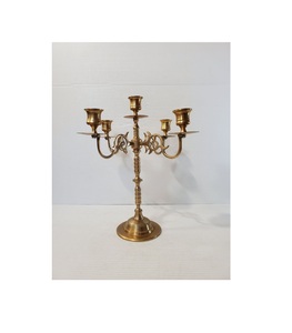 Handcrafted Iron Candelabra Candle Holder With Vintage Finish For Festive <b>Decoration</b> Elegant Events And Modern Living <b>Spaces</b> - Product Image 2