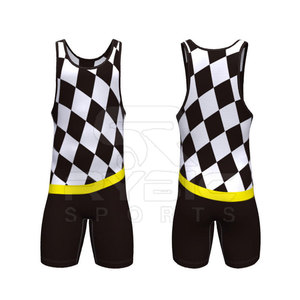 Mejor Precio al por Mayor, Colección de Singlets de Lucha Sublimados, Construcción Duradera con Impresión Profesional por Sublimación - Product Image 3