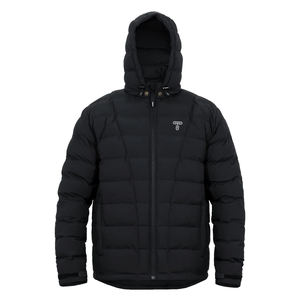 Chaqueta acolchada de invierno con estampado personalizado, capucha cálida a prueba de viento, informal, con cierre de cremallera aislado, técnicas tejidas, frente de plumas - Product Image 4