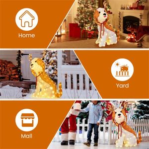 43.5\" Christmas LED Lights Elegant Dog Decorations for Festive Ambiance - Product Image 5