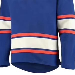 Maillot de hockey à manches longues à capuche, personnalisé, de qualité supérieure, à séchage rapide, avec col à lacets, pour équipe. - Product Image 3