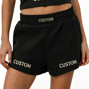 Shorts de sport décontractés respirants pour femme, taille haute, mi-mollet, couleur unie - Product Image 2