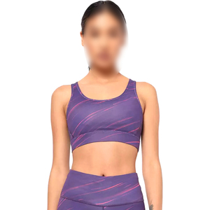 Sujetador Deportivo de Compresión Morado de Doble Tono 2026 en un Solo Color, Ropa de Yoga y Fitness, Diseño Más Reciente, Ropa para Mujer, Más Vendido - Product Image 1