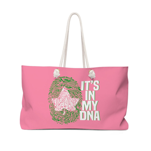 Bolsa de Viaje AKA Its In My DNA, Rosa, Verde y Blanca, Bolsa de Viaje AKA, Bolsa de Gran Capacidad para Pasar la Noche, Bolsa de Regalo Greek Life - Product Image 5