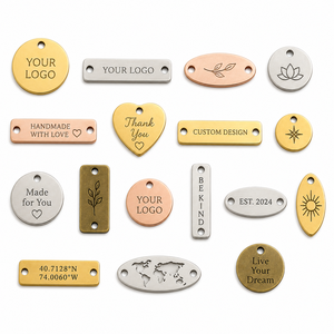 Custom Jewellery <b>Tags</b> Stainless Steel Personalised Logo <b>Tags</b> for Necklaces Bracelets OEM Manufacturer - Product Image 6