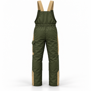 Combinaison de travail pour hommes ODM, bicolore, avec renforts aux genoux, taille élastique, poches utilitaires, vêtements de travail, uniformes de travail - Product Image 3