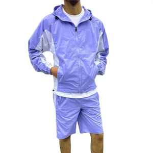 Ensemble de survêtement coupe-vent personnalisé avec logo pour homme, short cargo, ensemble de jogging, t-shirt, short, survêtement en nylon coupe-vent pour homme - Product Image 5