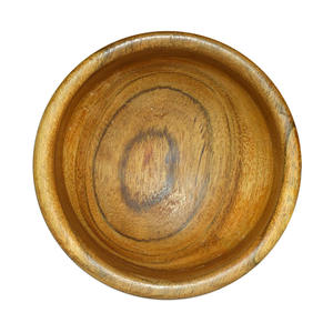 Small Handmade Salad Bowl with Spoon Acacia Wood Food-safe Eco Friendly Wooden Bowl for Serving Salad at Factory Wholesale <b>Price</b> - Product Image 4
