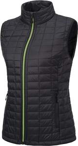 OEM Women's Embroidered <b>Quilted</b> Stand Collar Lightweight Waterproof Windproof Button Detail Zipper Closure Puffer Jacket Winter - Product Image 2