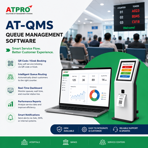 Logiciel de gestion des files d'attente AT-QMS |   Solution intelligente de gestion des files d'attente basée sur le web pour les opérations de service modernes - Product Image 1