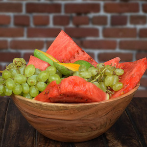 ชามไม้อะคาเซียขนาดใหญ่เครื่องครัวเกรดอาหารสำหรับเสิร์ฟสลัดผลไม้เหมาะสำหรับโต๊ะอาหารค่ำ - Product Image 5