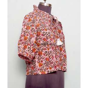 Suéter de Punto Hecho a Mano 100% Algodón, Transpirable, Ecológico, para Primavera/Verano, Oficina, Casual, para Mujer, Manga Larga, Cuello Redondo, Estampado - Product Image 4