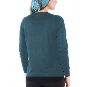 Christmas Holiday Sequin Applique Crewneck Pullover Women Long Sleeve Knitted Winter Warm Festive Party Casual Green <b>Sweatshirt</b> - Product Image 2