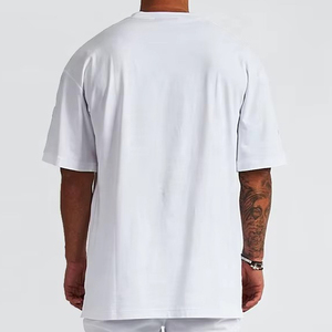 เสื้อยืดผู้ชายคอตตอน 100% ลายพิมพ์ตามสั่ง รุ่นใหม่ล่าสุดสำหรับฤดูร้อน ทรงหลวม ไซส์ใหญ่ ผ้าไม่เป็นขุย แห้งเร็ว สีพื้น - Product Image 4