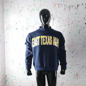 Sudadera EAST TEXS A&M AZUL con cuello alto, 100% amarilla, con apliques bordados, cuello ancho, hilos finos. - Product Image 3