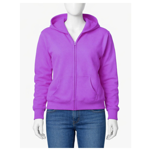 Sweat-shirt unisexe surdimensionné à capuche zippé haut de gamme, épais, avec broderie sur l'épaule et impression personnalisée pour l'automne, avec logo personnalisé - Product Image 5