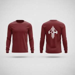 T-shirt à manches longues pour homme de qualité supérieure 2026, col rond, 100% coton, style oversize, décontracté, personnalisable sur demande, RIVIAN ATLANTIC - Product Image 3