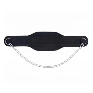 High Quality Nylon Lumbar Support Dip Belt for Weight Lifting with <b>Chain</b> for Squad Gym Strength Training Unisex Belt Hook & Loop - Product Image 2
