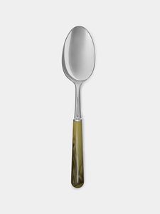 Cuchara de resina de lujo con mango de resina, cuchara de mesa de diseño, cuchara de postre de acero inoxidable, cuchara con agarre de resina hecha a mano, elegante cuchara para servir - Product Image 1