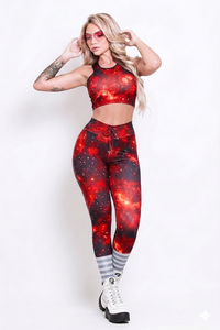 Women <b>Yoga</b> <b>Set</b> Best Quality Textured Solid Stitch Digital Print 2 Piece Breathable High Waist - Product Image 2